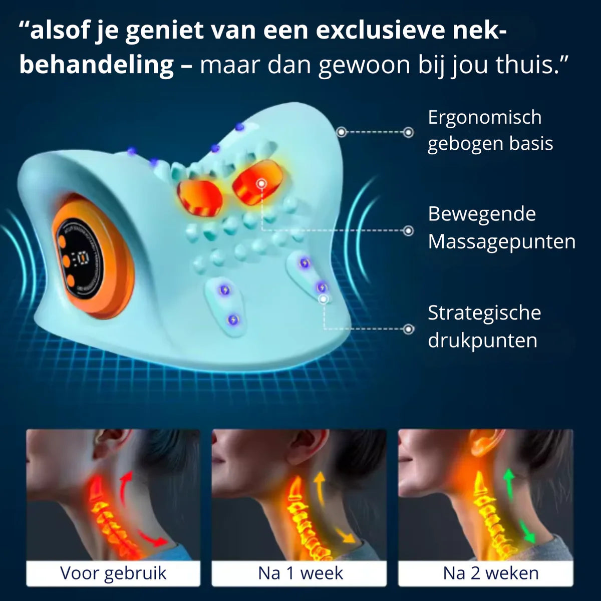 NeckFlow™ | Warmte en massage voor je nek thuis