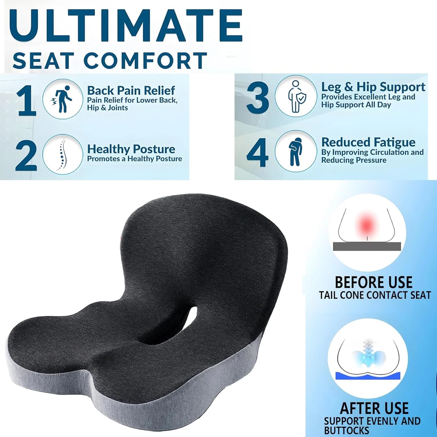CalmSeat™ | Zit urenlang zonder rug of stuitpijn